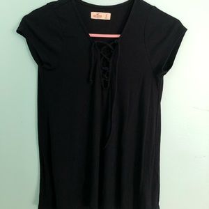 black short sleeve top